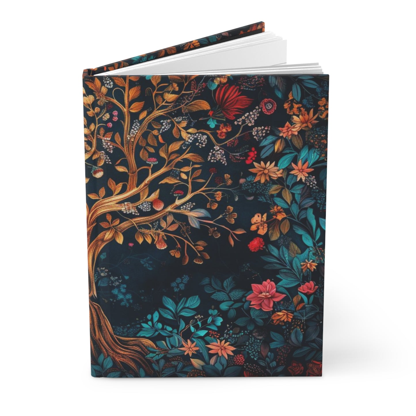 Nature’s Embrace: Tree Cover Hardcover Notebook