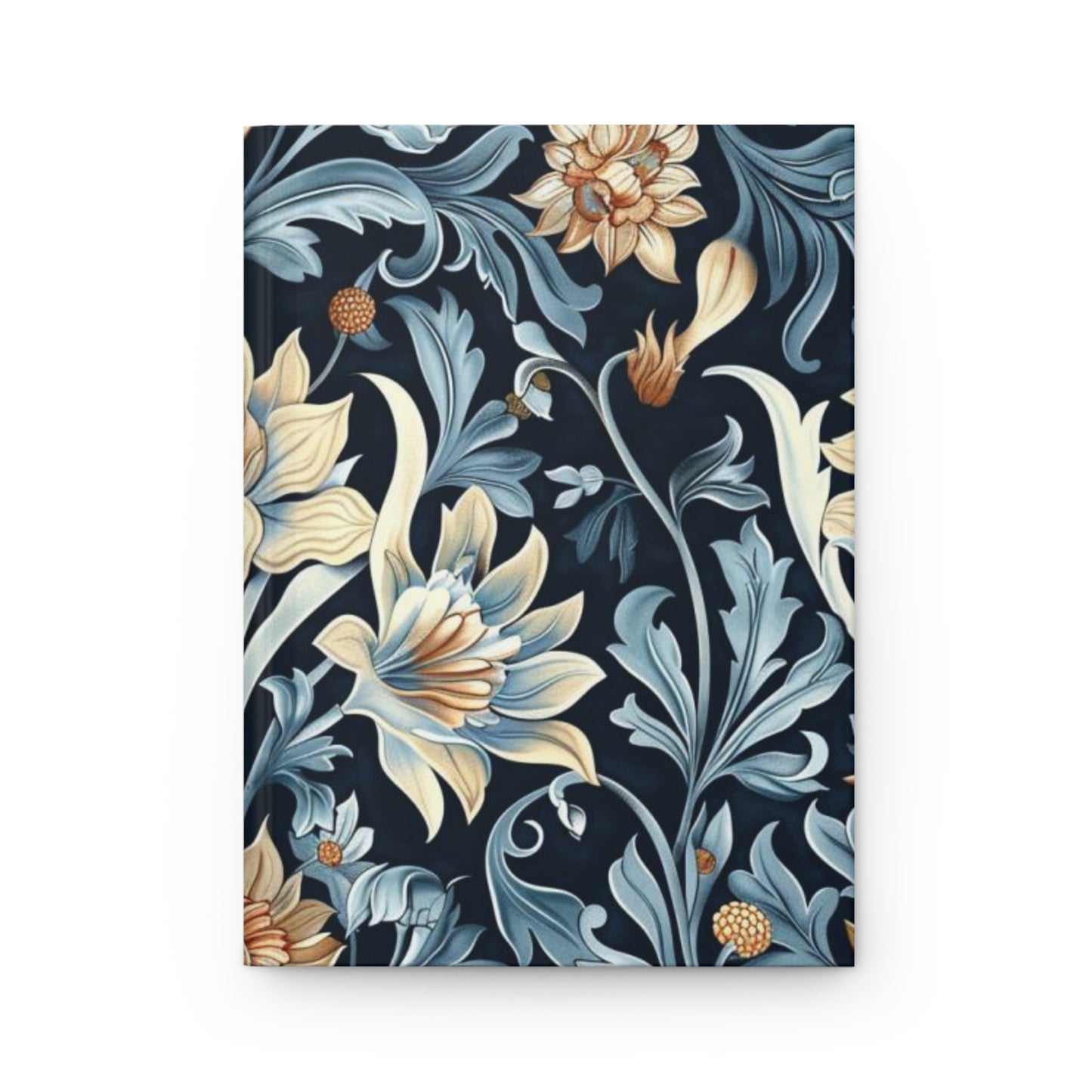 Floral Dreams: Stylish Flower Pattern Hardcover Notebook