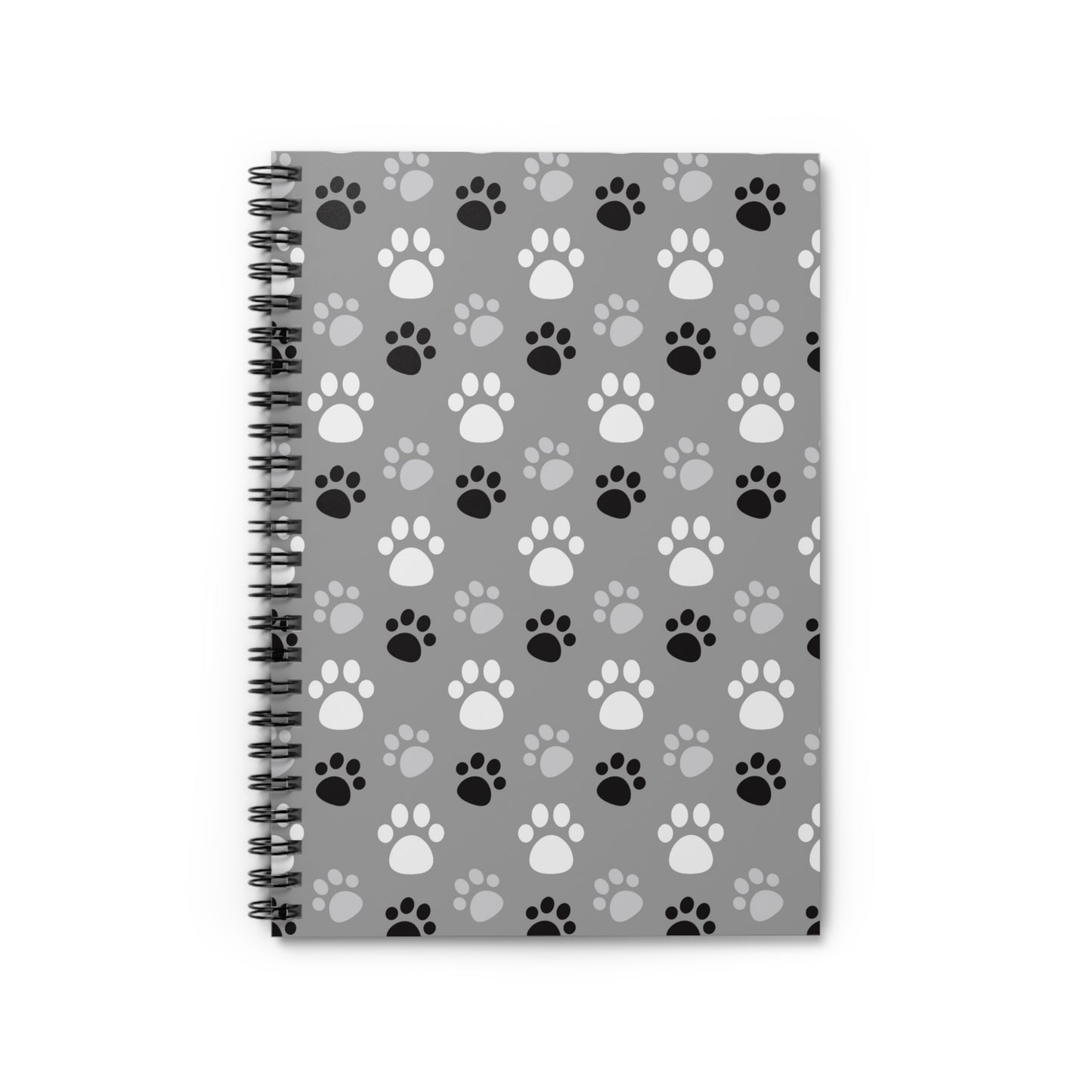 Furry Friends: Dog Paw Print Spiral Journal