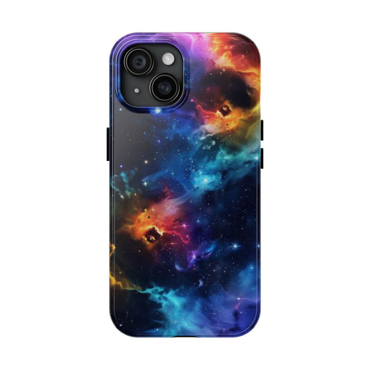 Watercolor Marble Galaxy & Stars Impact-Resistant Phone Case