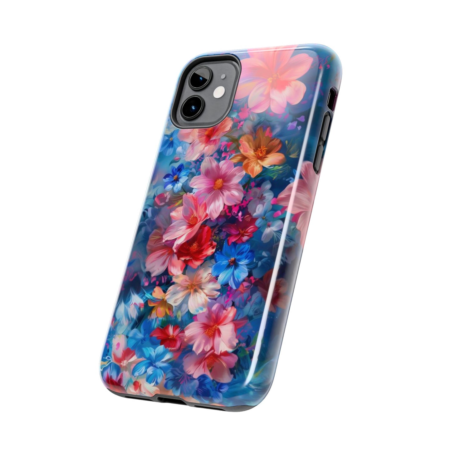 Watercolor Abstract Spring Flowers Impact-Resistant Phone Case