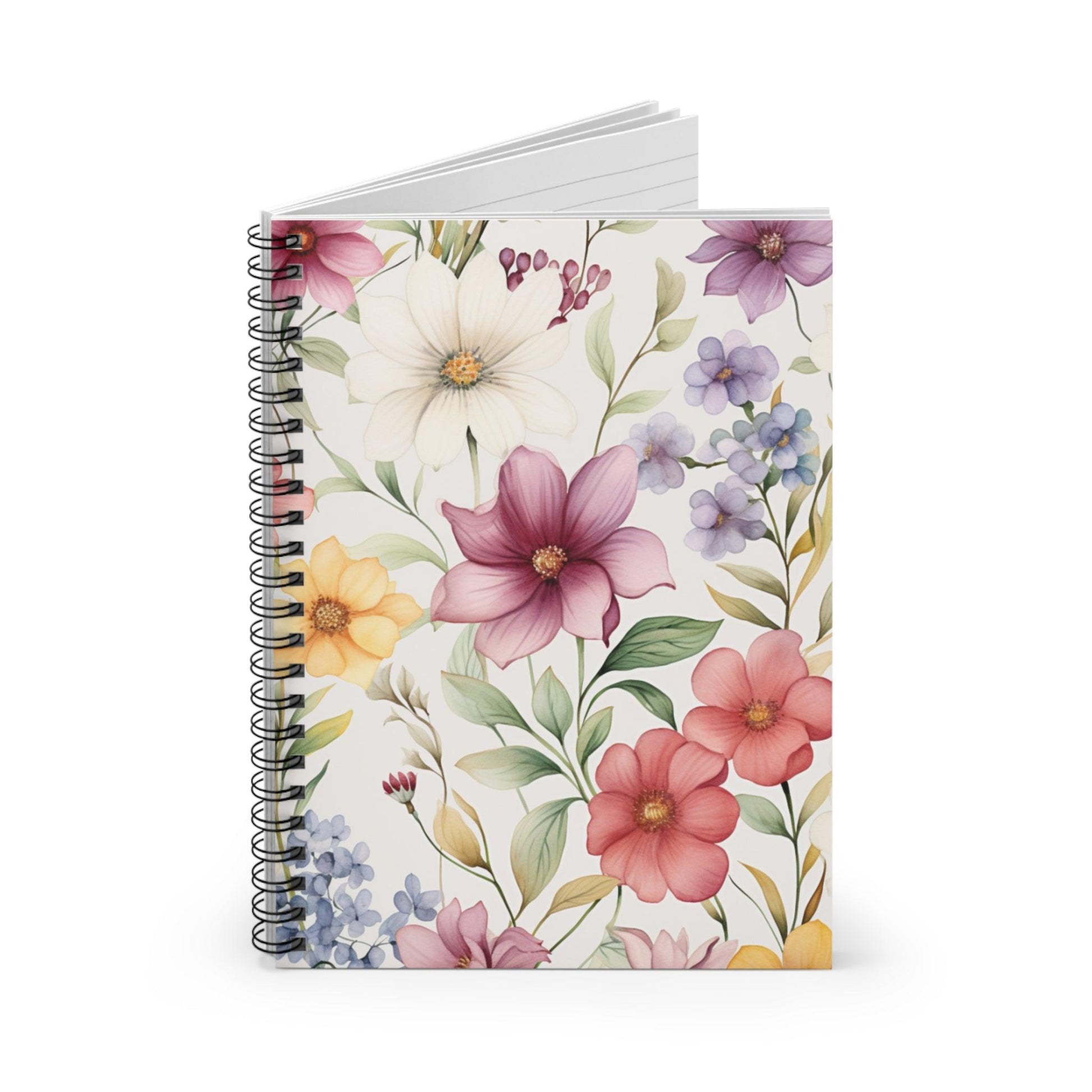 Ruled Line Colorful Summer Flowers Journal for Daily Inspiration - Texts and Threads