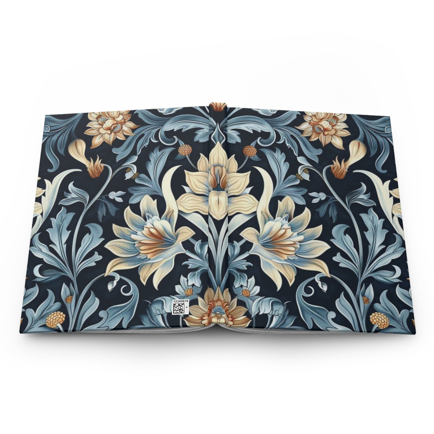 Floral Dreams: Stylish Flower Pattern Hardcover Notebook