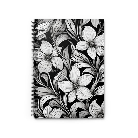 Monochrome Elegance: Black and White Floral Design Journal