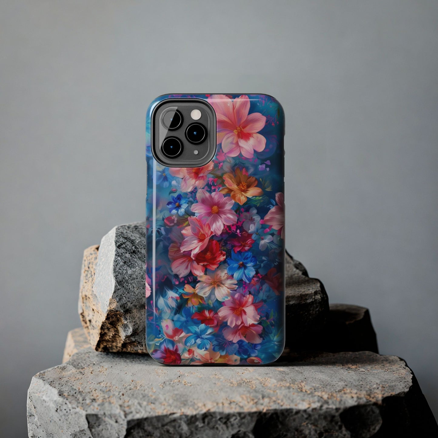 Watercolor Abstract Spring Flowers Impact-Resistant Phone Case