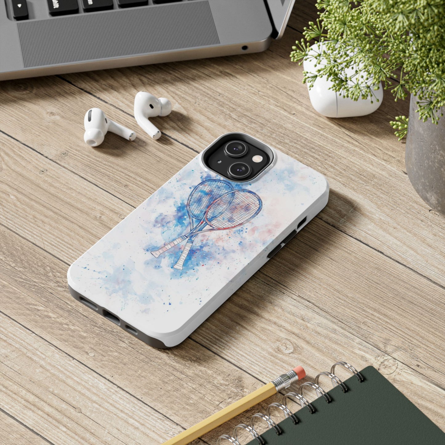 Watercolor Tennis Impact-Resistant Phone Case