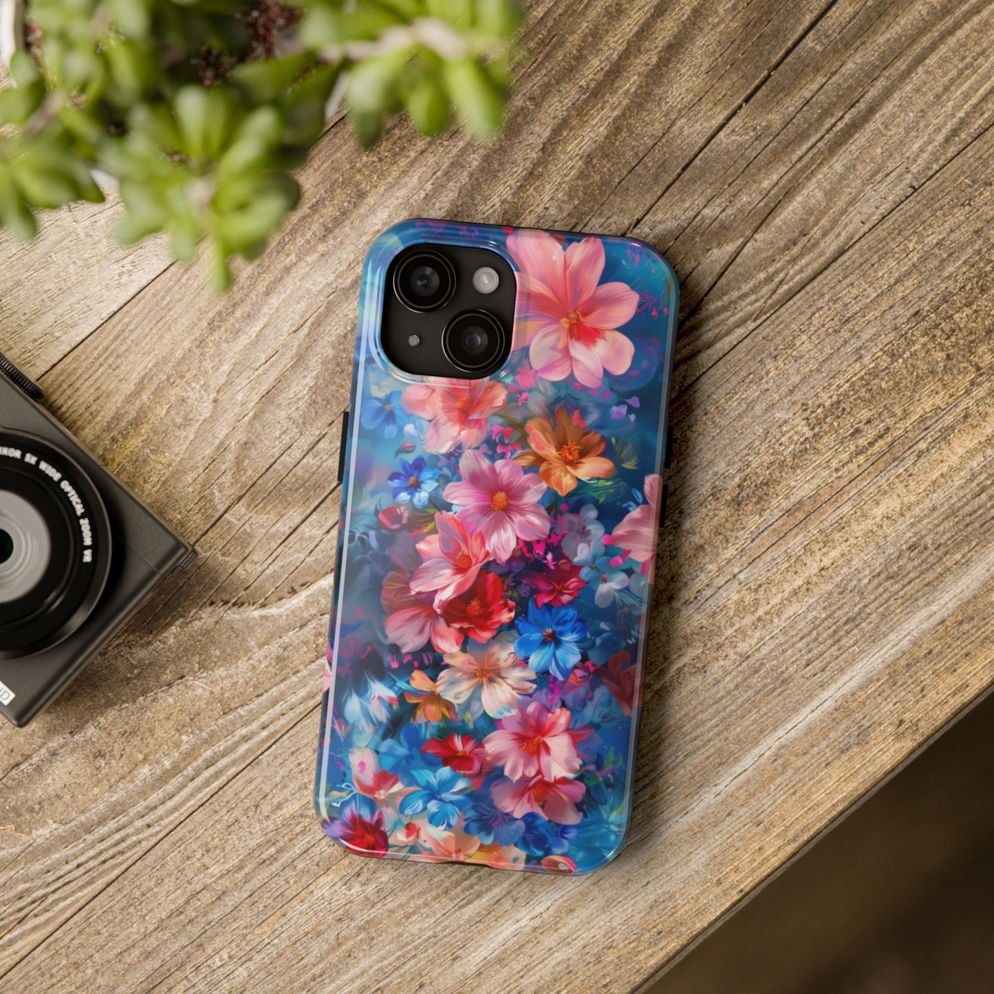 Watercolor Abstract Spring Flowers Impact-Resistant Phone Case