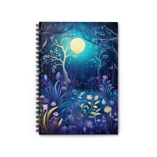 Mystic Moonlight: Beautiful Spiral Journal