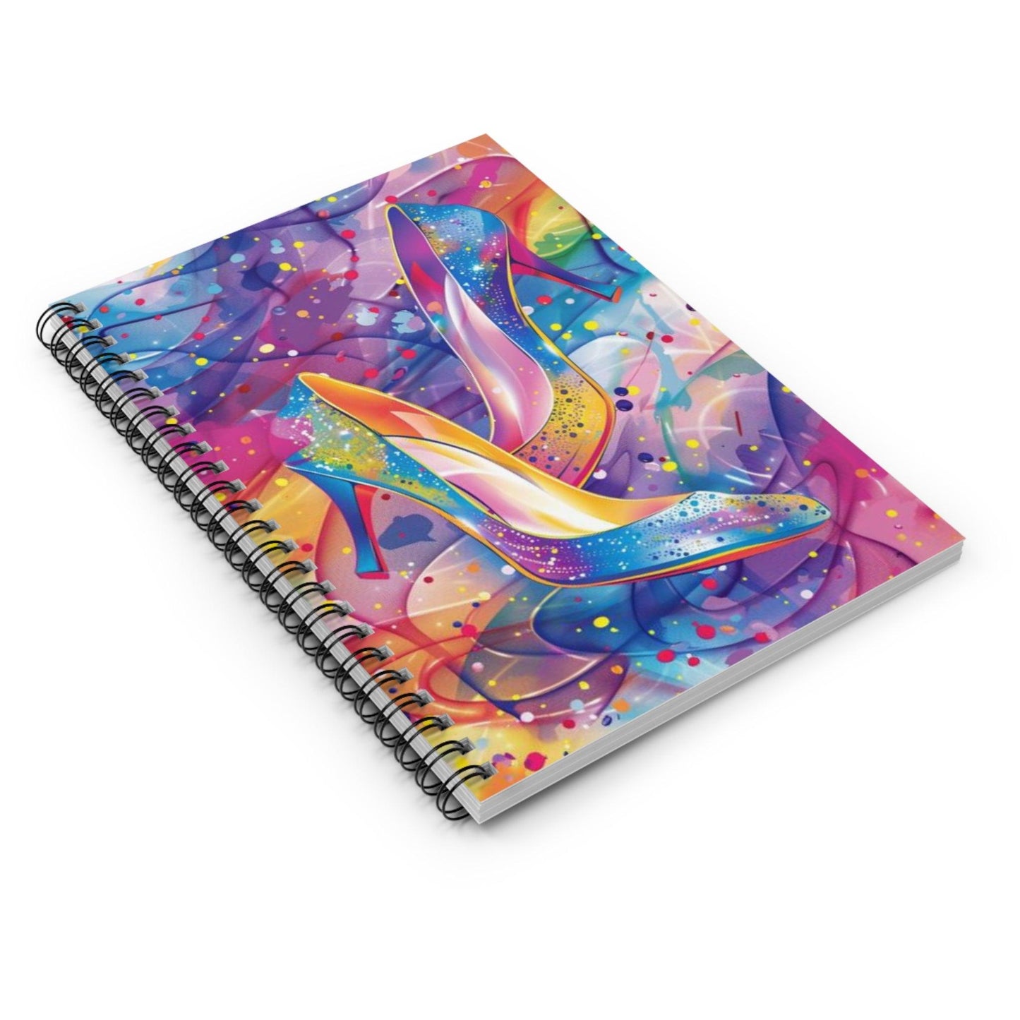 Ruled Line Artistic Watercolor High Heel Journal for Creative Writers - Texts and Threads