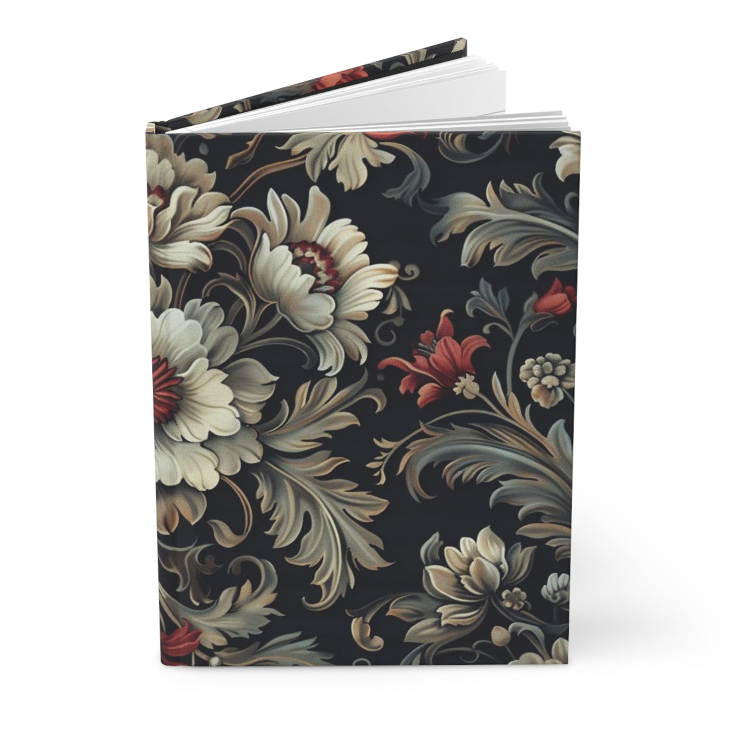 Charming Petals Floral Design Hardcover Notebook