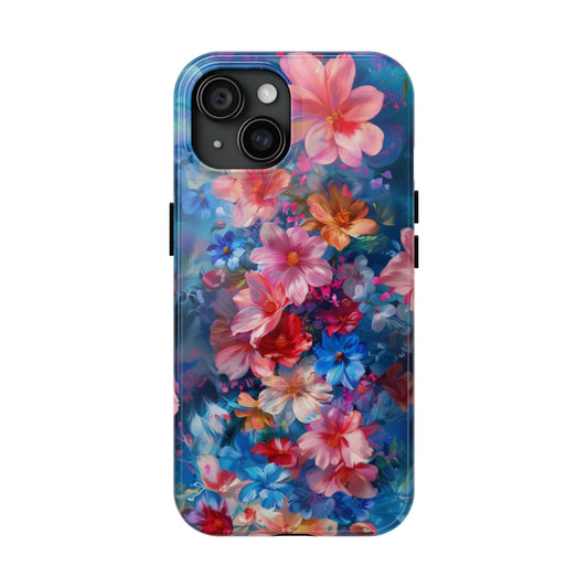 Watercolor Abstract Spring Flowers Impact-Resistant Phone Case