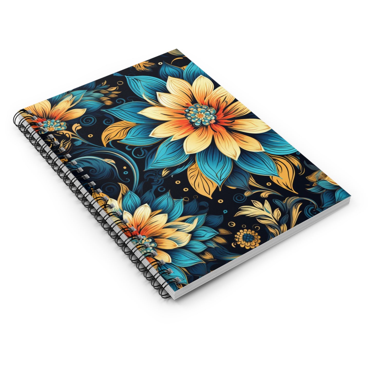 Bohemian Blossom: Floral Spiral Notebook