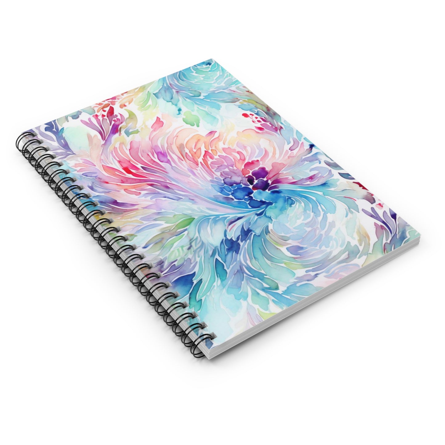 Colorful Canvas: Watercolor Design Spiral Notebook