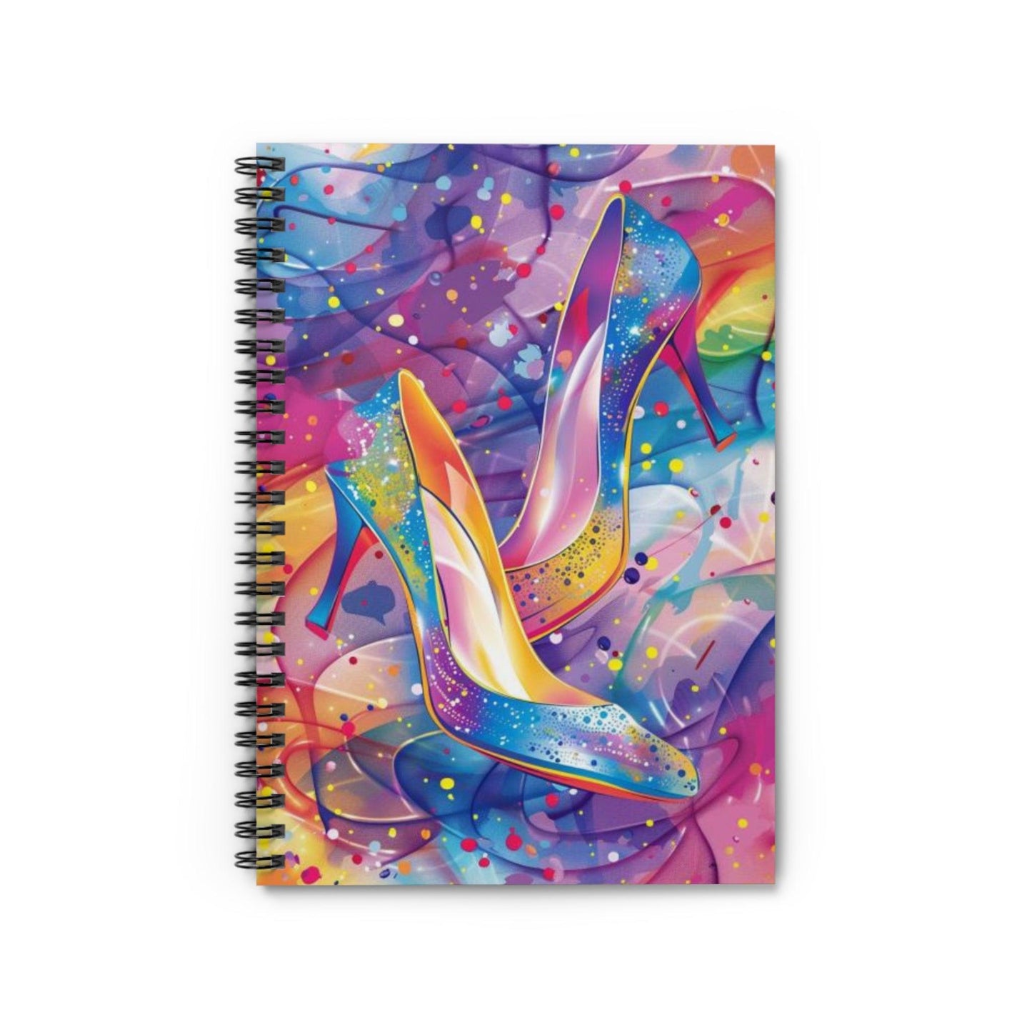 Ruled Line Artistic Watercolor High Heel Journal for Creative Writers - Texts and Threads