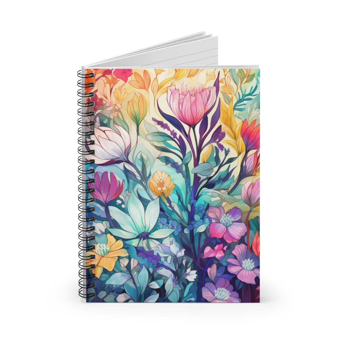 Whimsical Garden: Enchanted Flowers Spiral Notebook