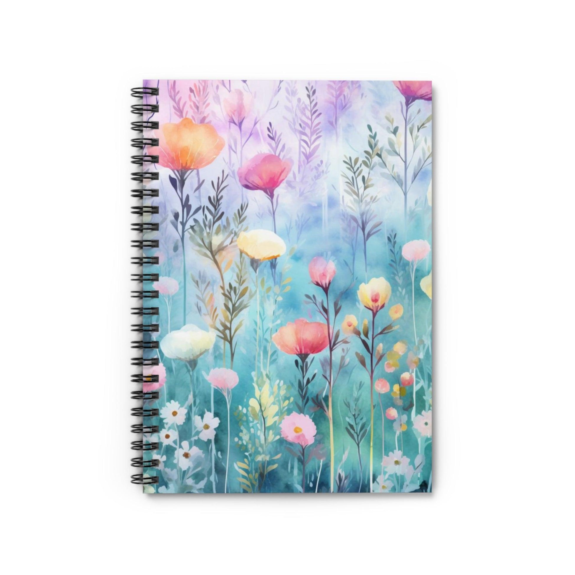 Ruled Line Enchanting Spiral Notebook for Capturing Magical Moments - Texts and Threads