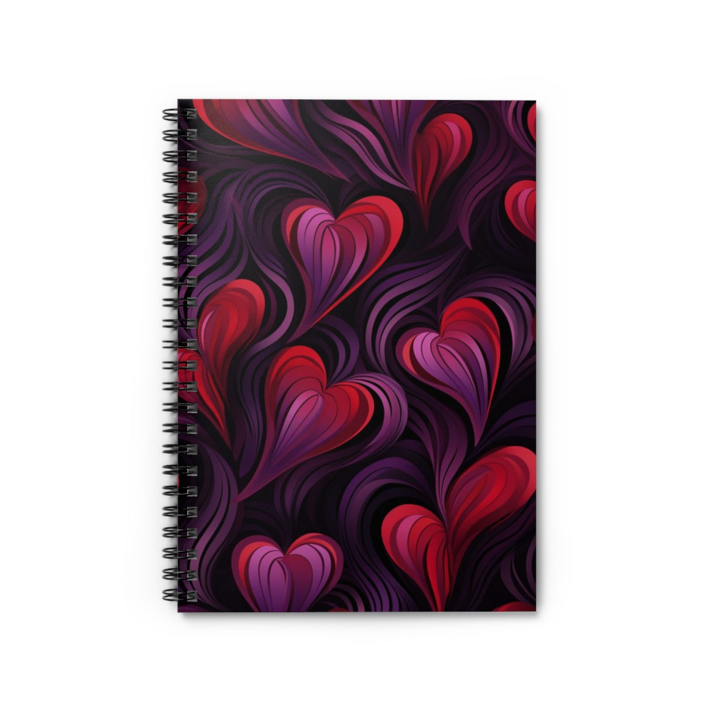 Adorable Hearts: Spiral Notebook with Heart Shapes