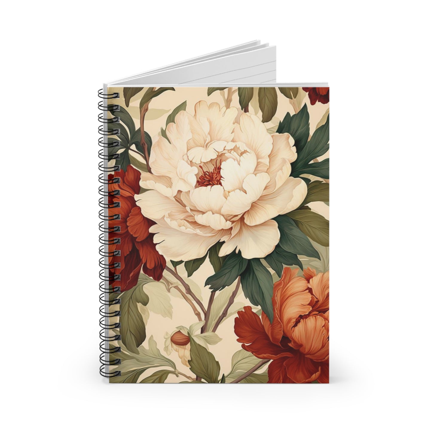 Vintage Blooms: Elegant Floral Spiral Notebook