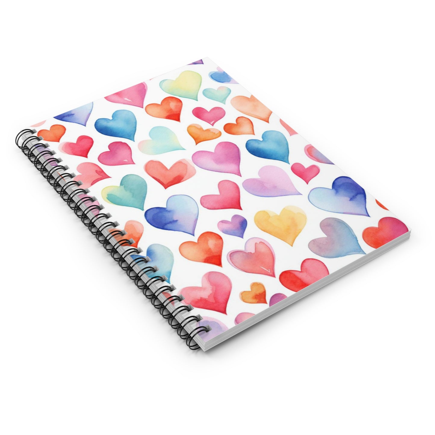 Contemporary Hearts: Abstract Heart Shape Spiral Journal