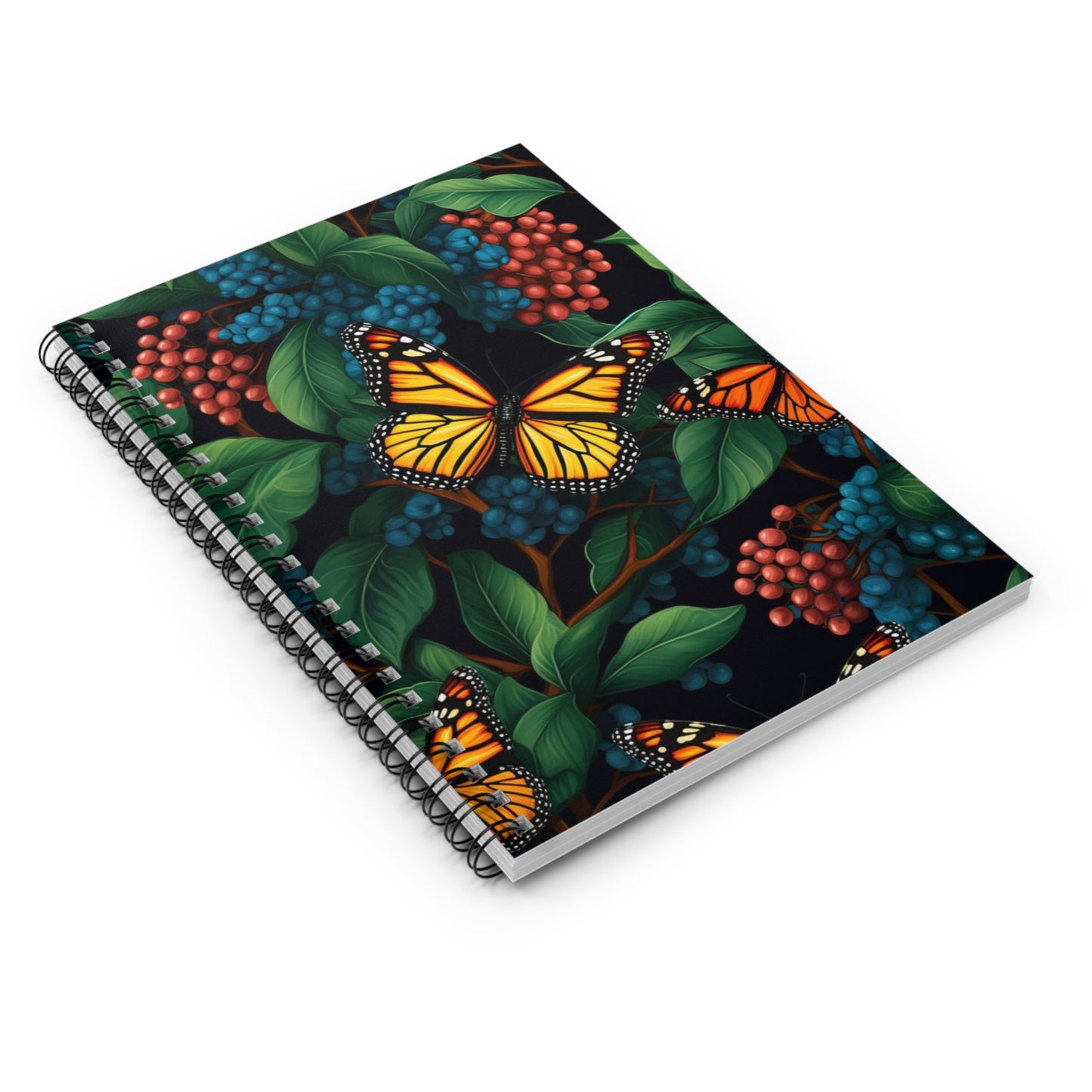 Nature's Flight: Butterfly-Themed Spiral Notebook