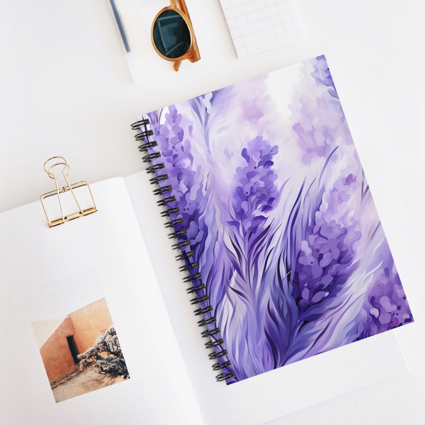 Lavender Petals: Fresh Floral-Themed Spiral Notebook