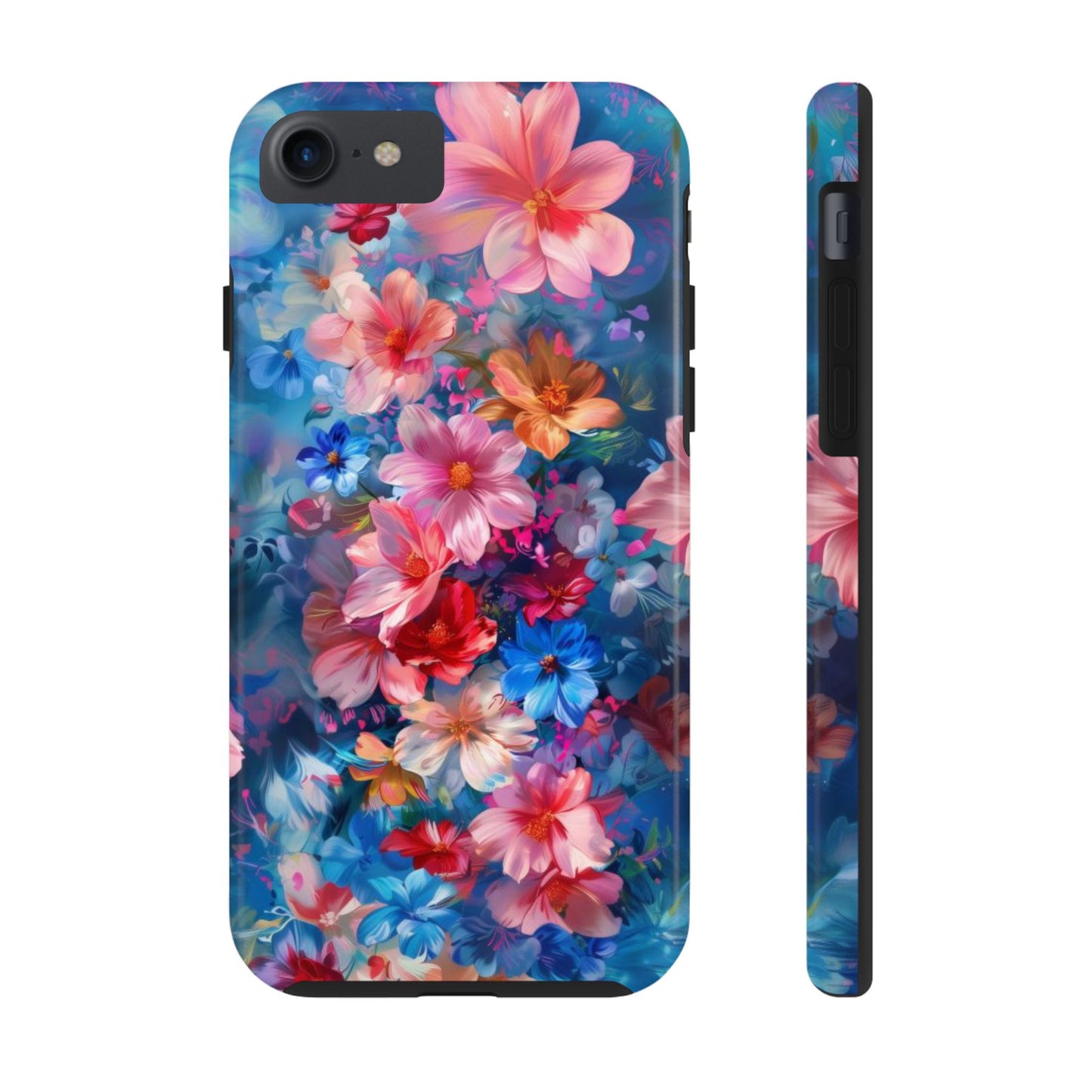 Watercolor Abstract Spring Flowers Impact-Resistant Phone Case