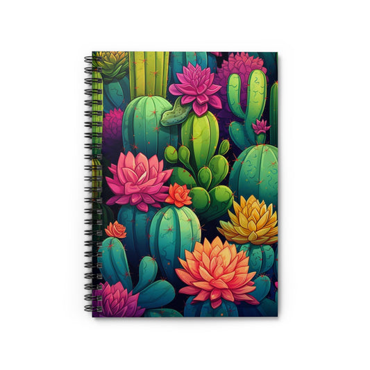 Cacti Charm: Elegant Spiral Notebook