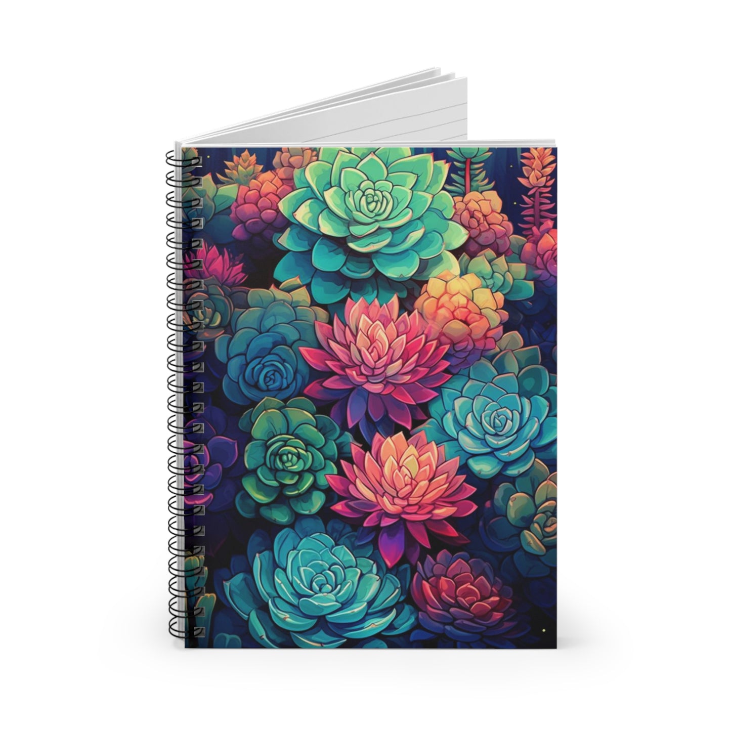 Cacti Charm: Elegant Spiral Notebook