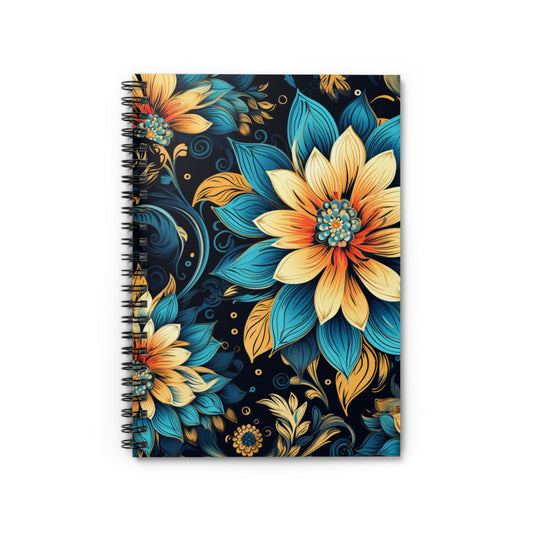 Bohemian Blossom: Floral Spiral Notebook