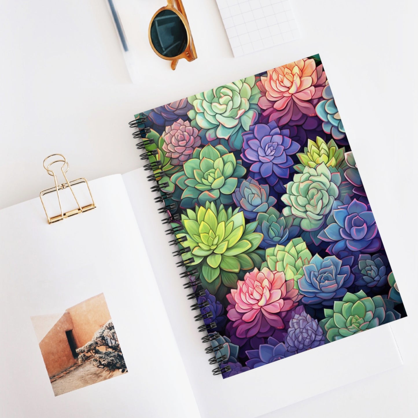 Botanical Beauty: Succulent-Themed Spiral Notebook