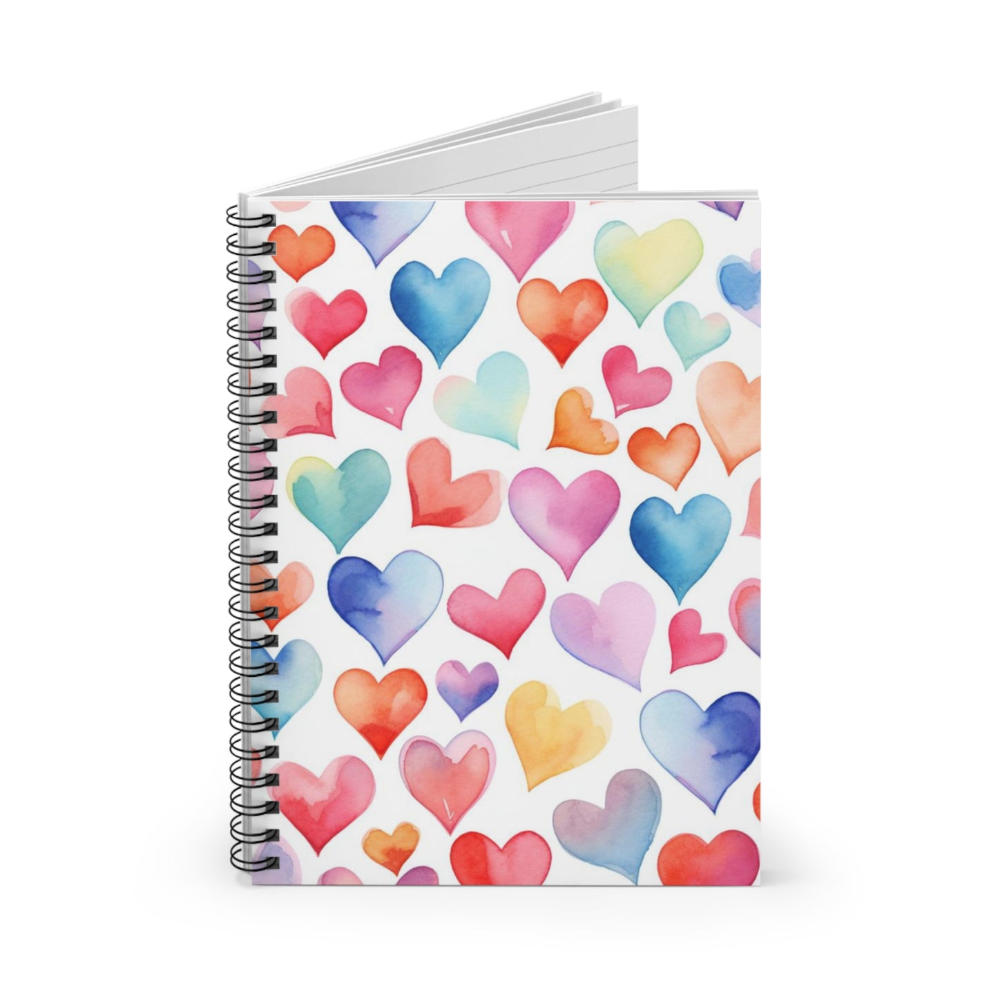 Contemporary Hearts: Abstract Heart Shape Spiral Journal