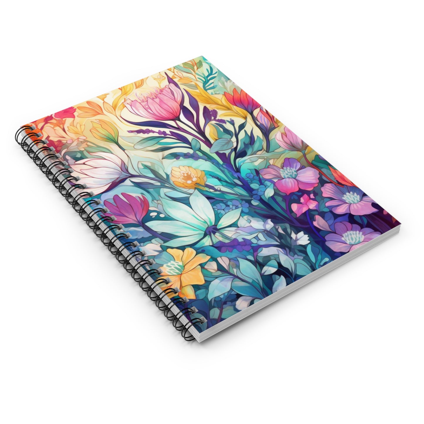 Whimsical Garden: Enchanted Flowers Spiral Notebook