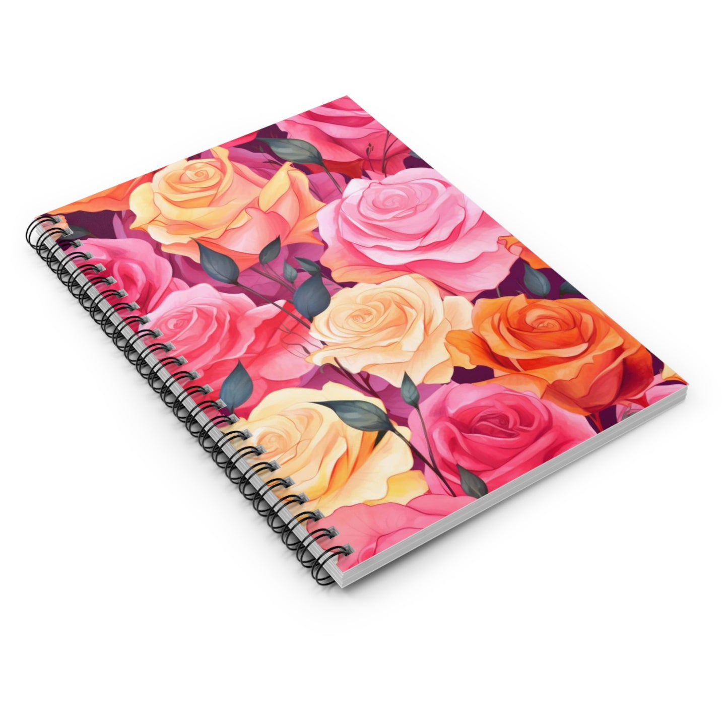 Rose Enchantment: Beautiful Floral Spiral Notebook