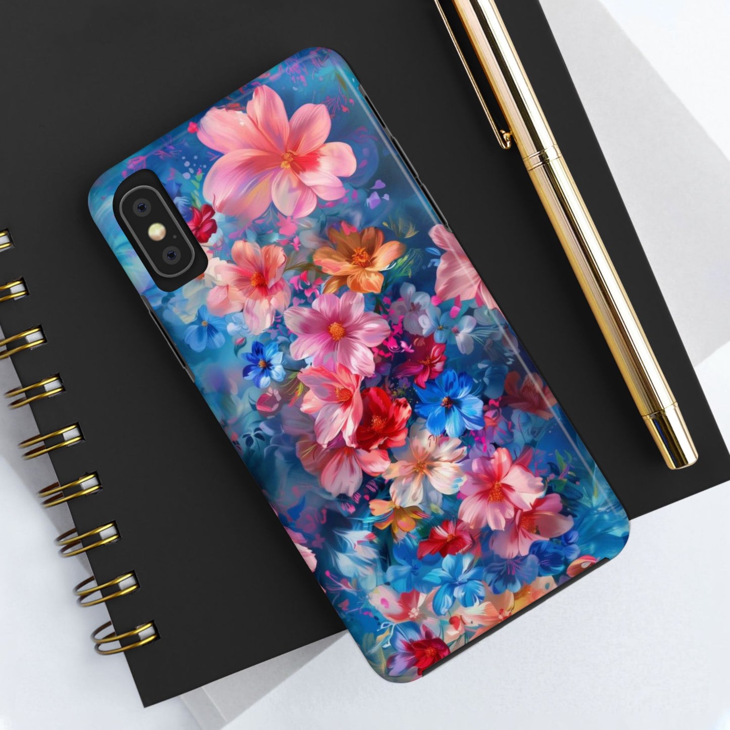 Watercolor Abstract Spring Flowers Impact-Resistant Phone Case