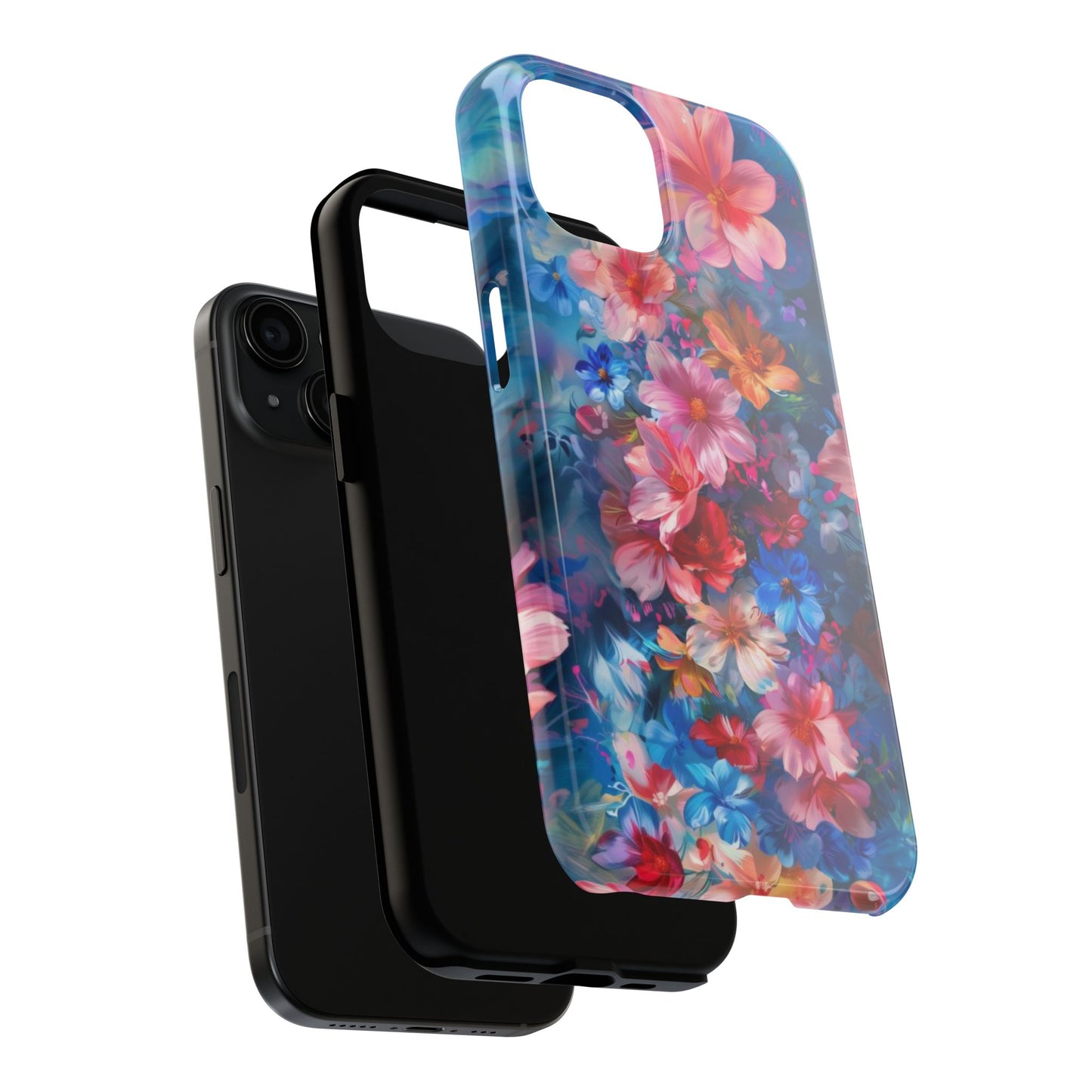 Watercolor Abstract Spring Flowers Impact-Resistant Phone Case