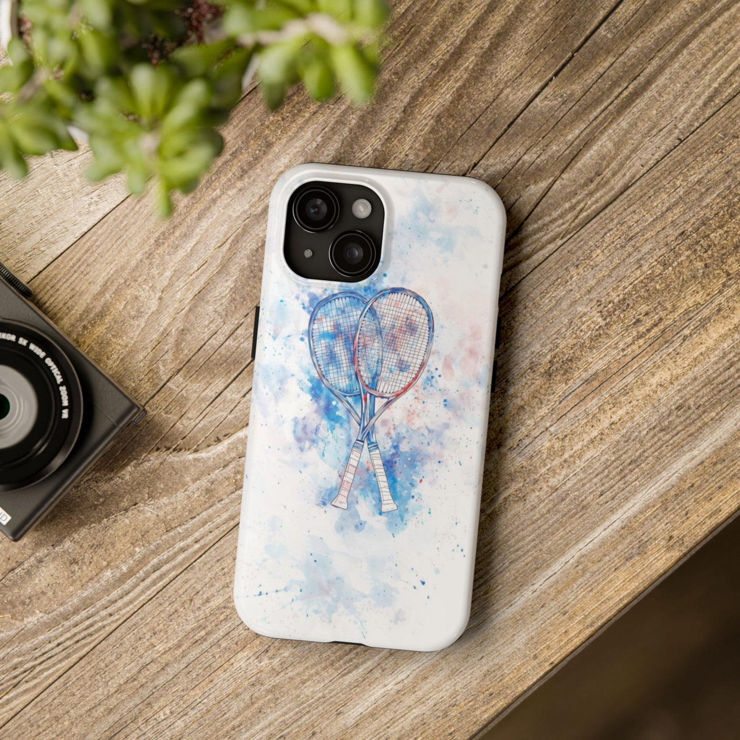 Watercolor Tennis Impact-Resistant Phone Case