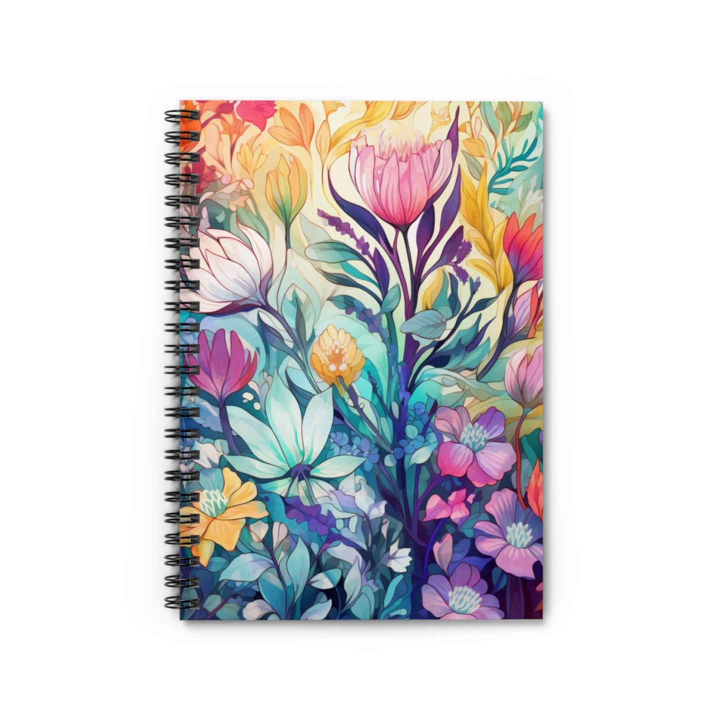 Whimsical Garden: Enchanted Flowers Spiral Notebook