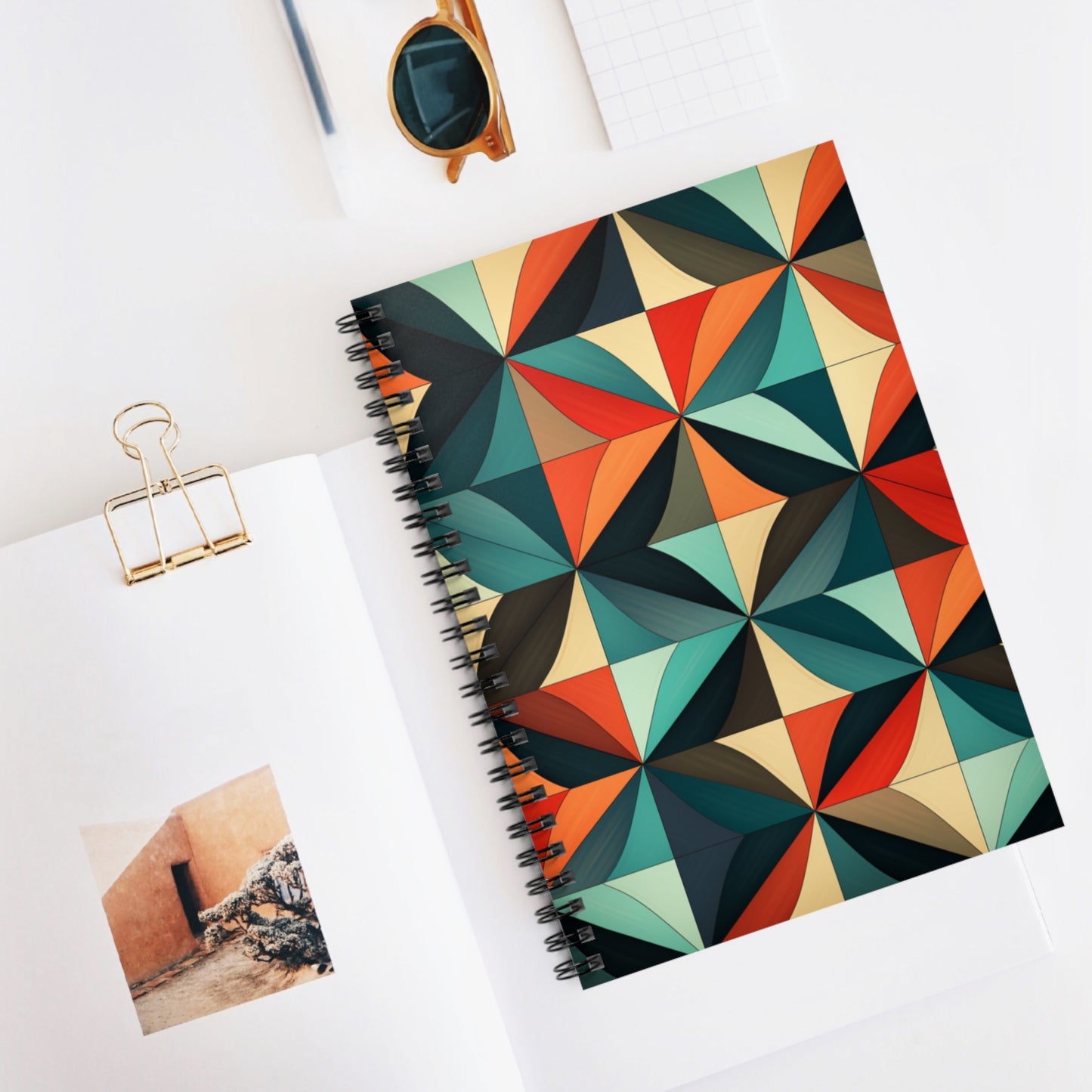 Geometric Fusion: Elegant Pattern Spiral Journal