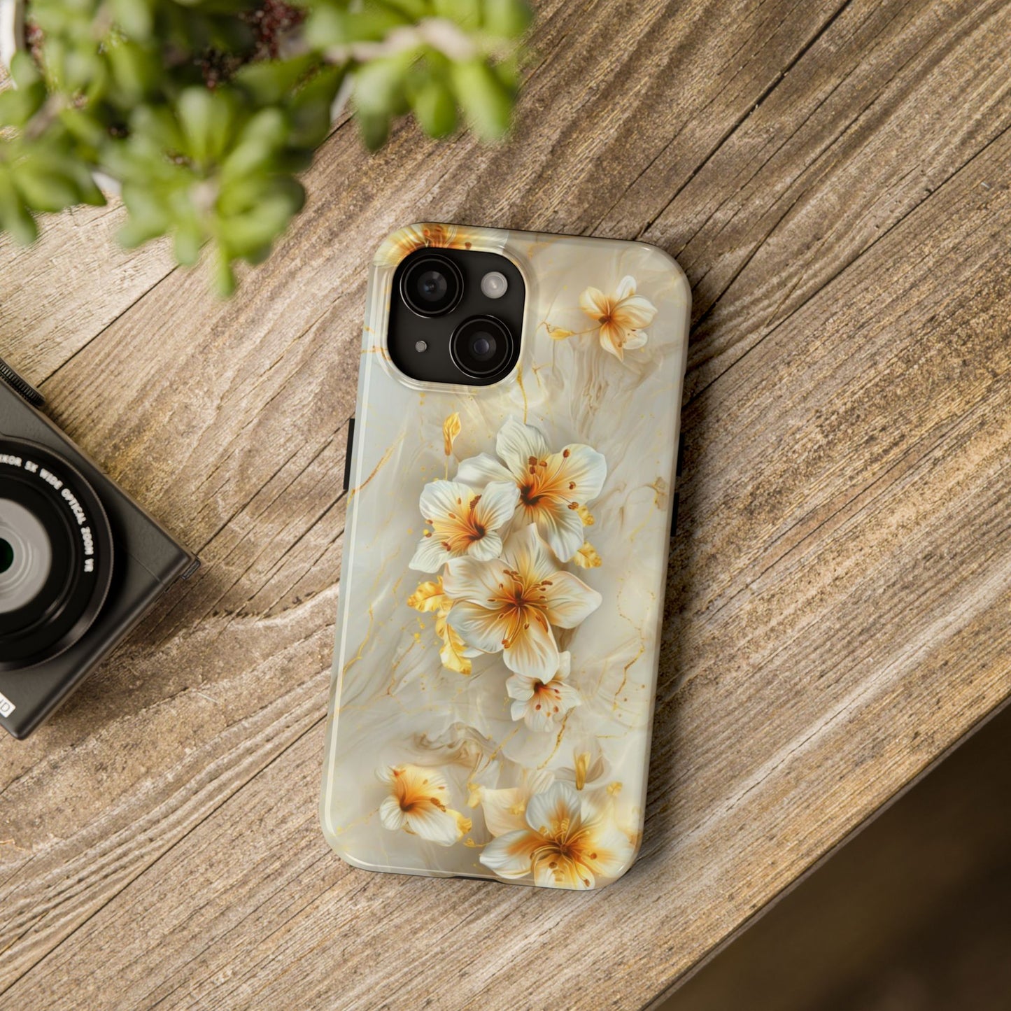 Watercolor Classic Flowers Impact-Resistant Phone Case