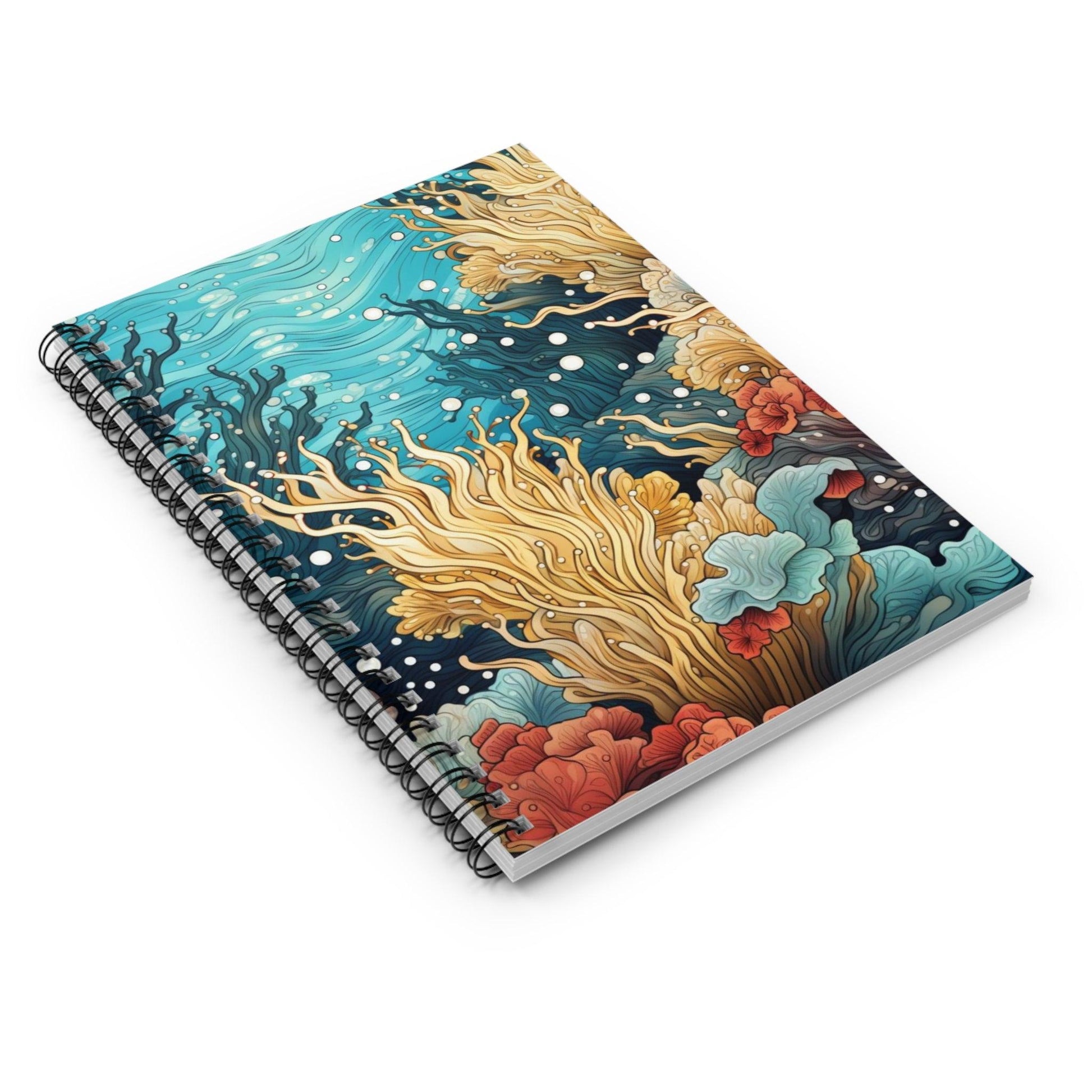 Ruled Line Exquisite Sea Life Notebook for Marine Enthusiasts - Texts and Threads