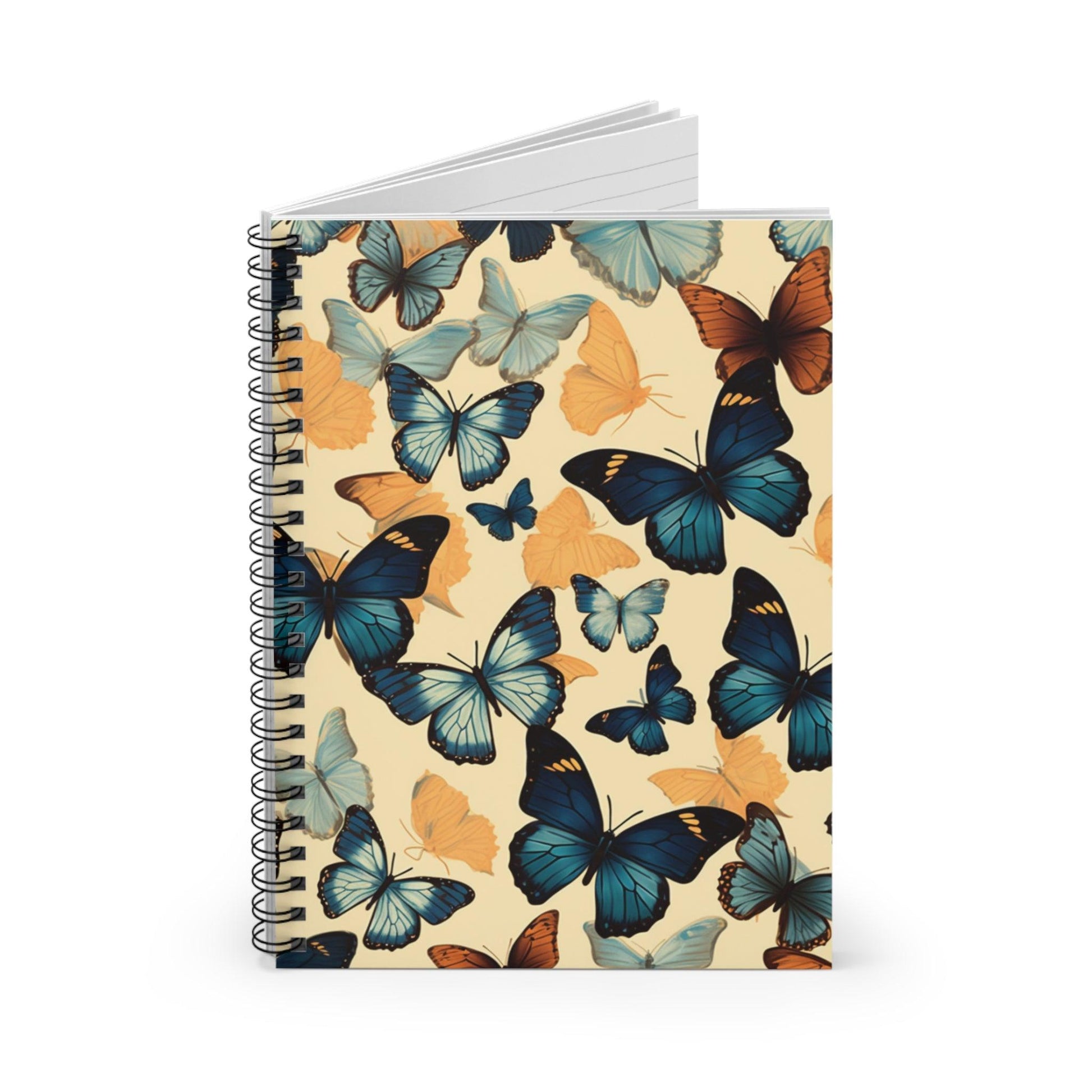 Ruled Line Butterfly Dreams Spiral Notebook - Ideal for Daily Journaling - Texts and Threads