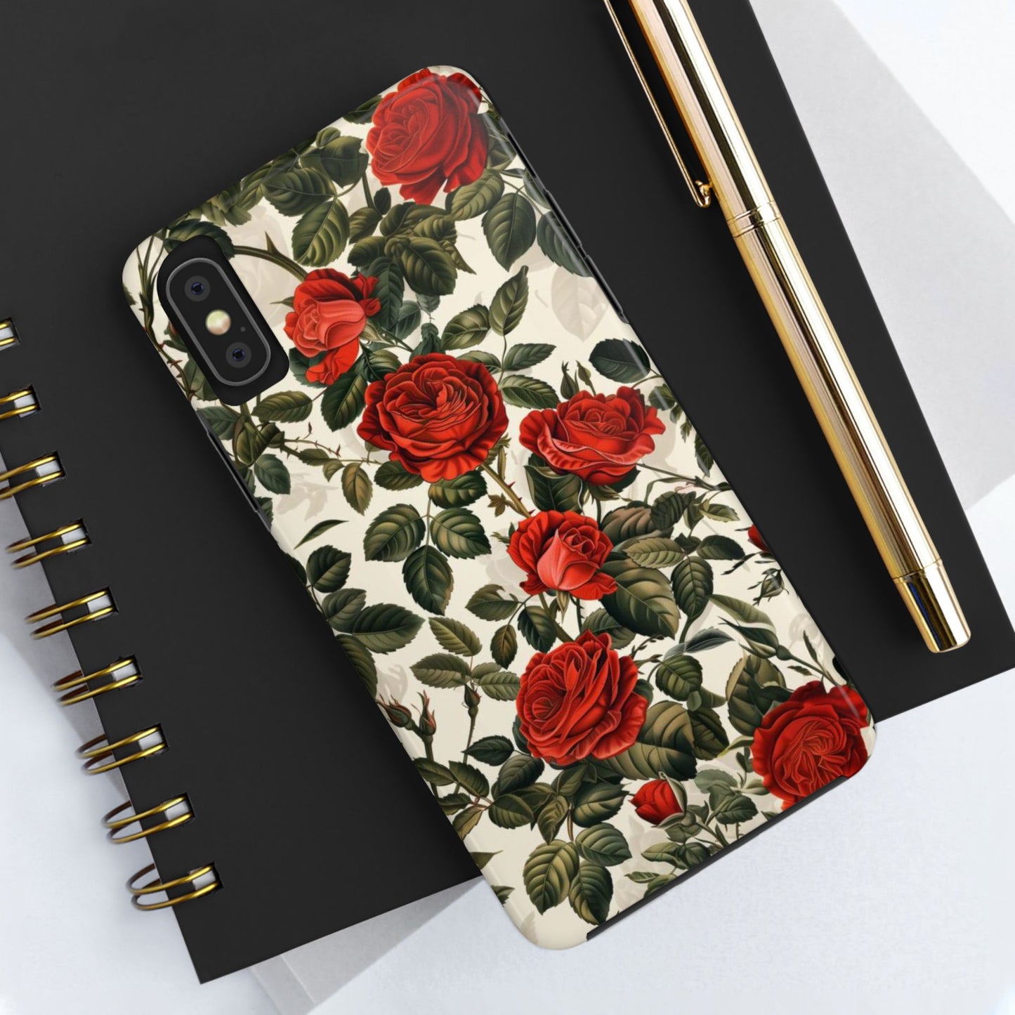 Watercolor Floral Roses Tough Phone Case