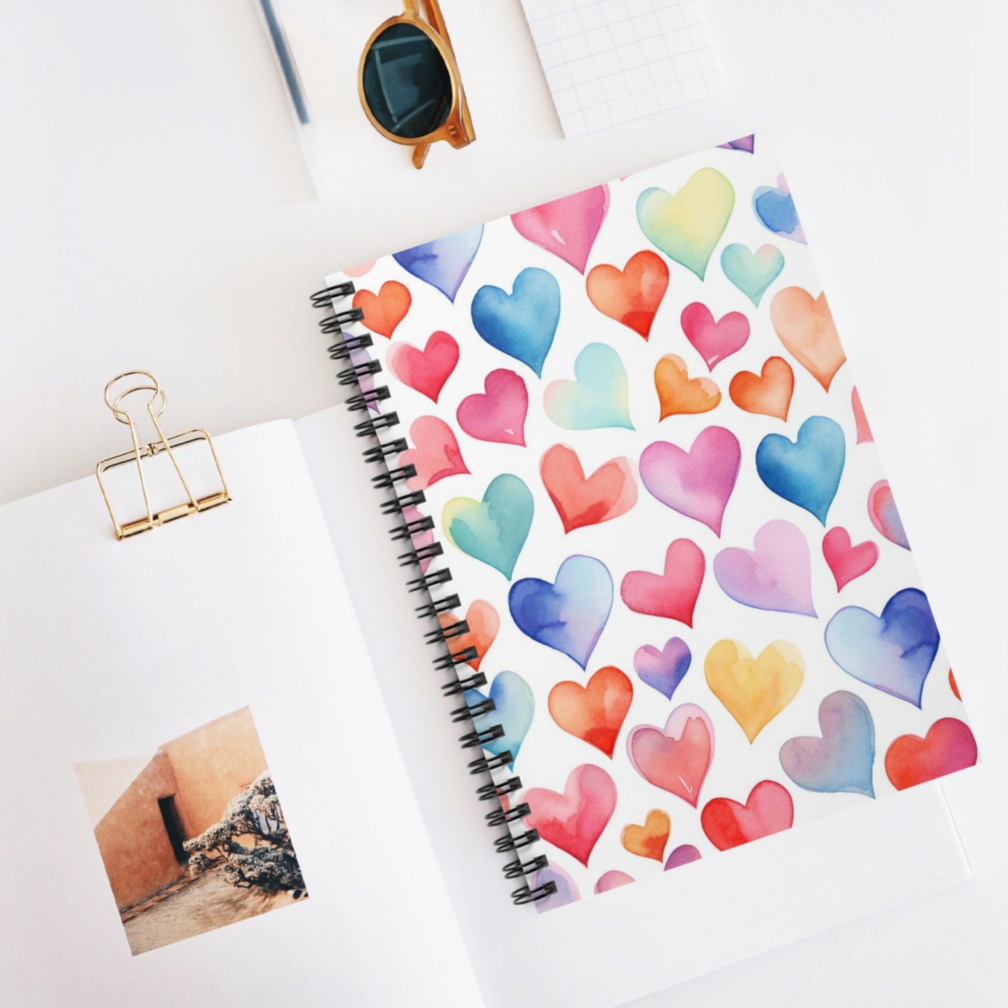 Contemporary Hearts: Abstract Heart Shape Spiral Journal