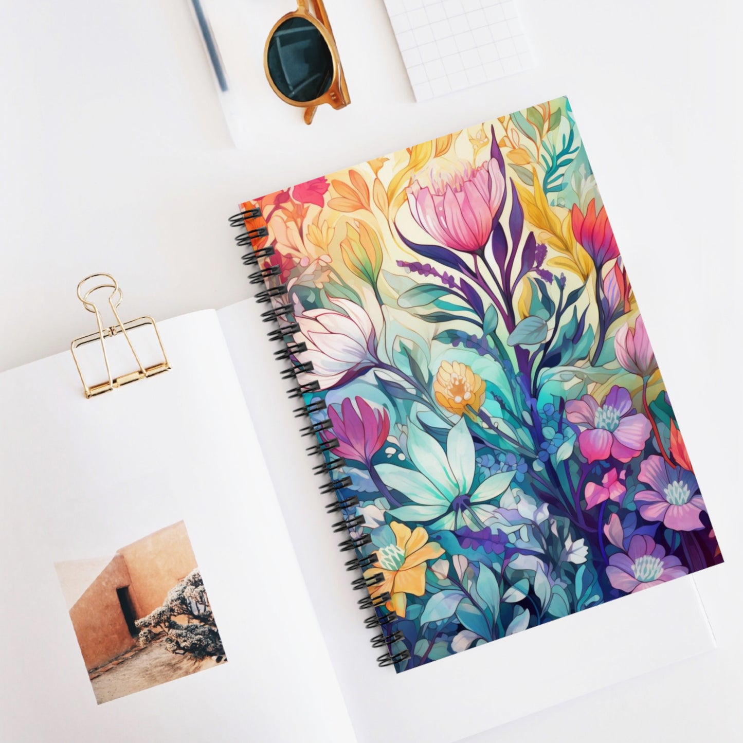 Whimsical Garden: Enchanted Flowers Spiral Notebook