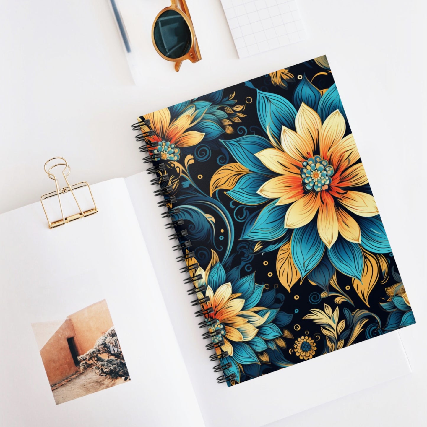 Bohemian Blossom: Floral Spiral Notebook