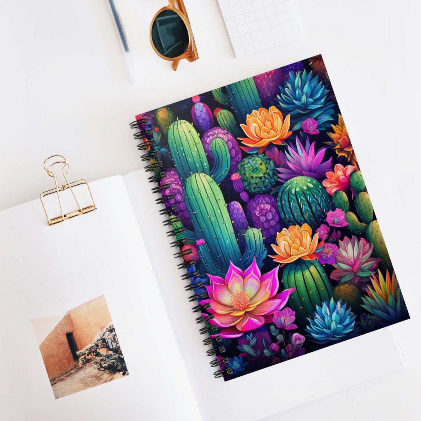 Desert Flora: Cactus Design Spiral Journal