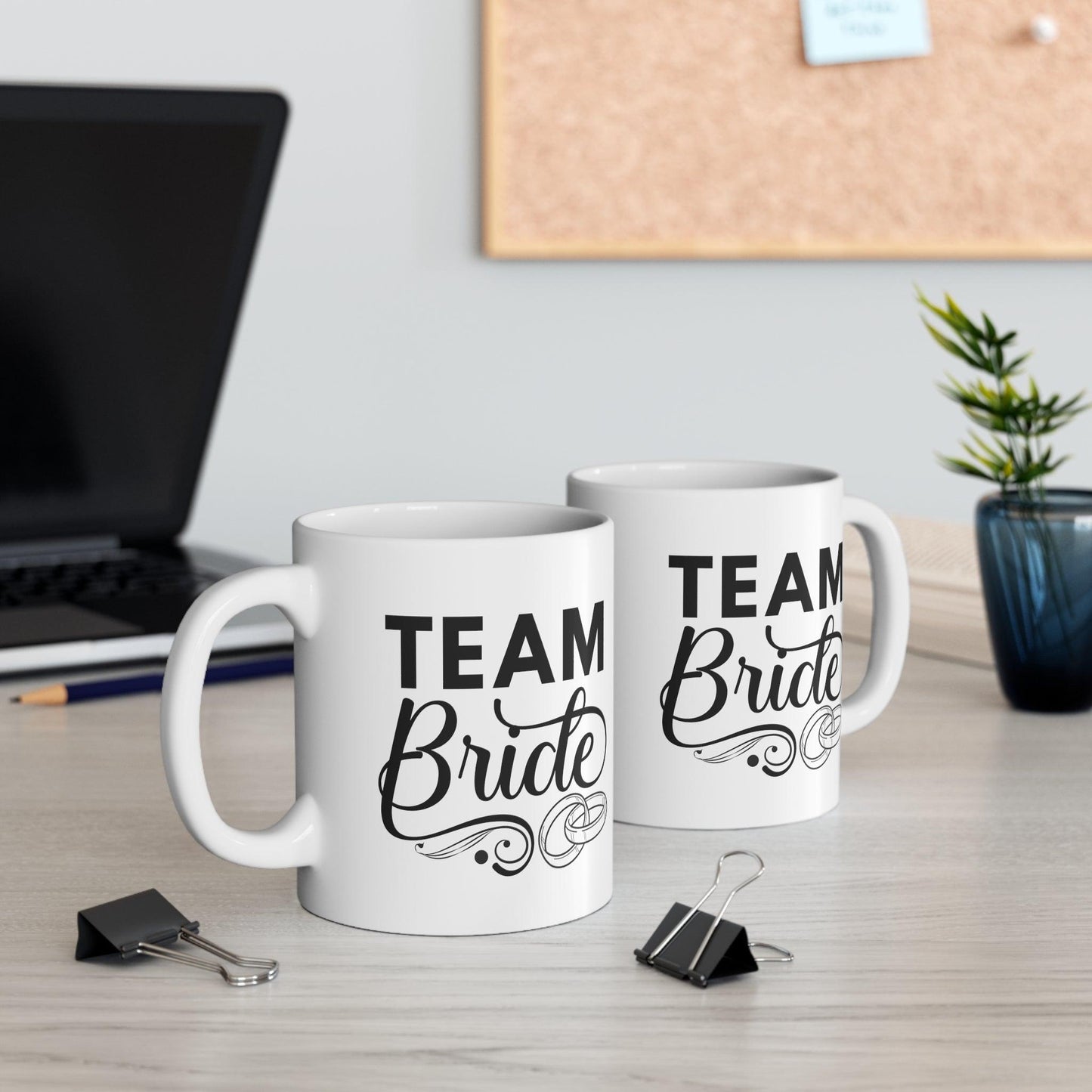 Team Bride: Celebratory Wedding Mug for the Bridal Party - Texts and Threads