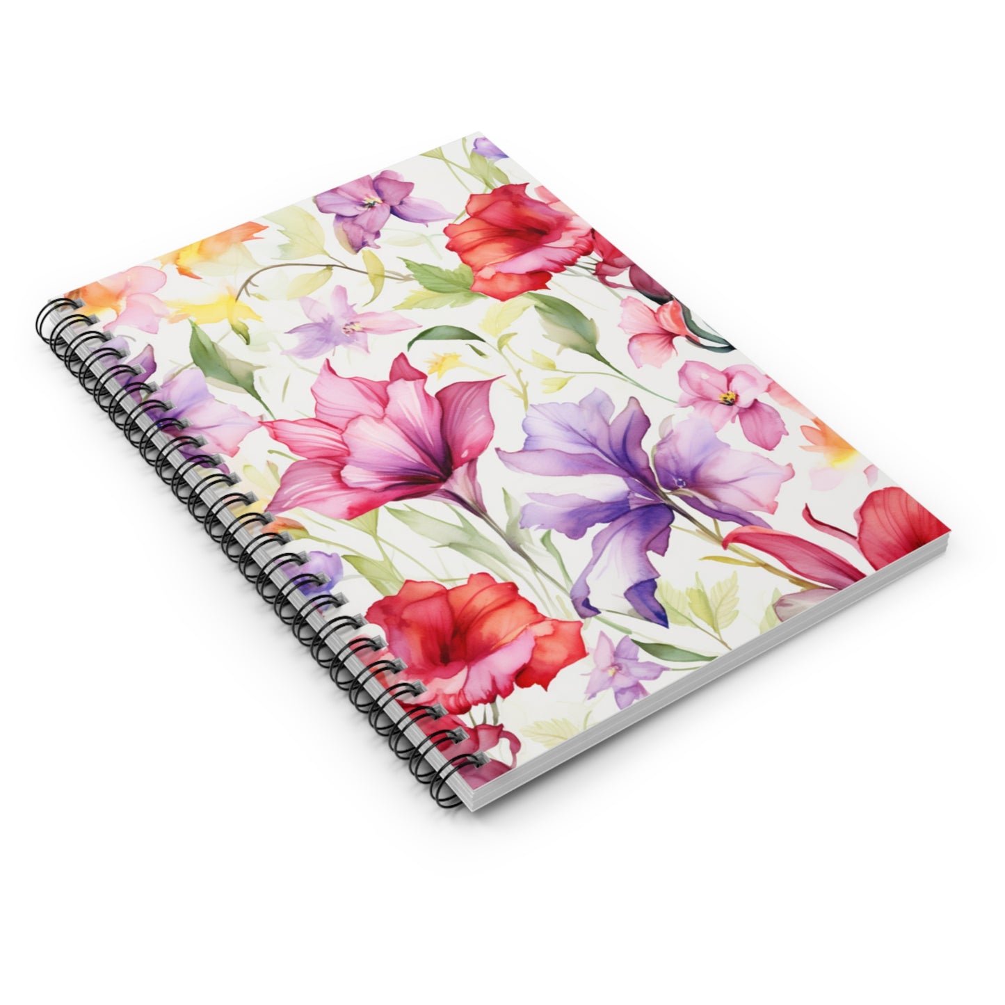 Sunny Flower Fields: Summer Floral Spiral Notebook