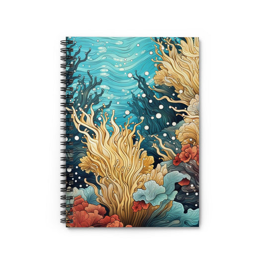 Ruled Line Exquisite Sea Life Notebook for Marine Enthusiasts - Texts and Threads