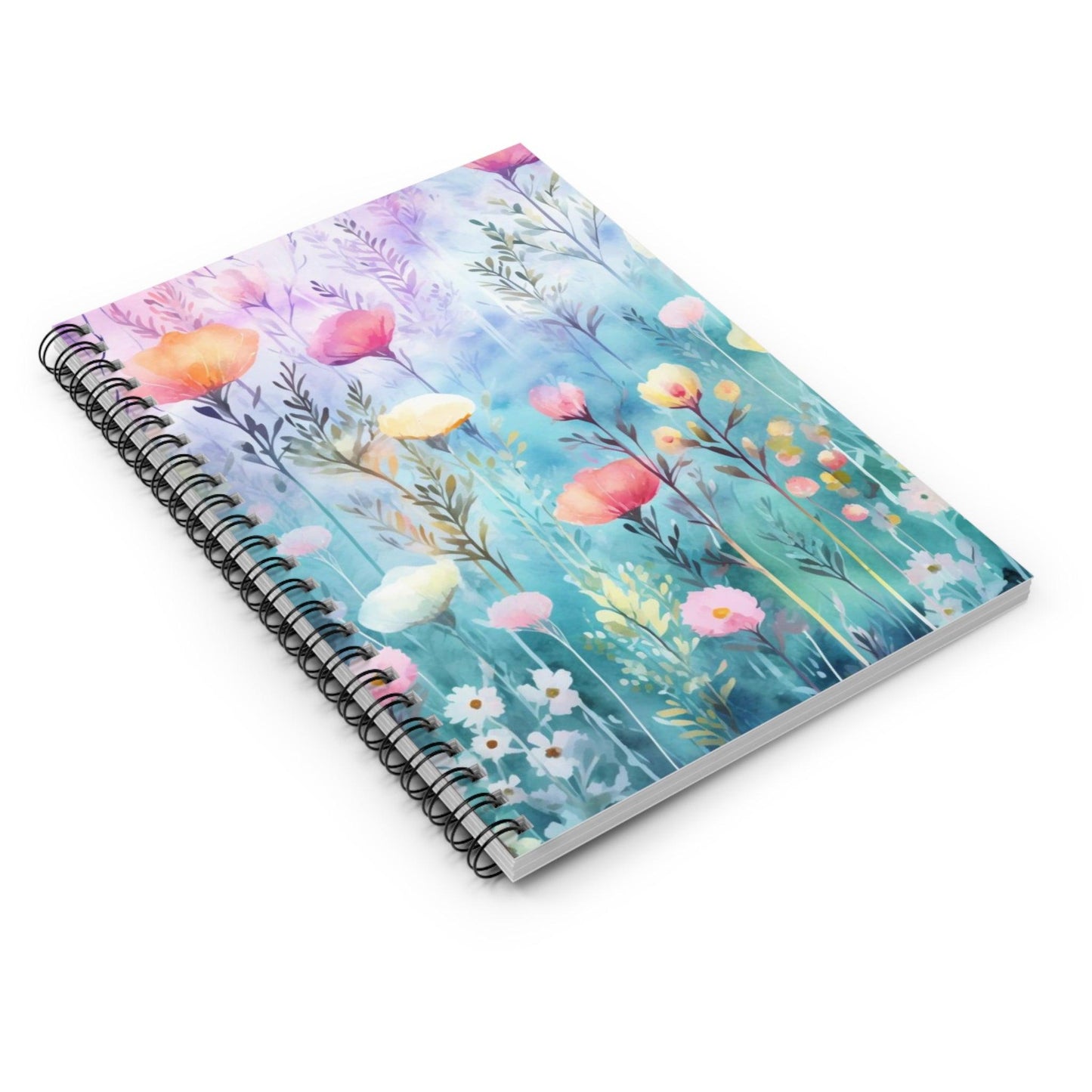 Ruled Line Enchanting Spiral Notebook for Capturing Magical Moments - Texts and Threads